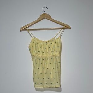 Tommy Hilfiger Pale Yellow Embroidered Camisole, Size L
